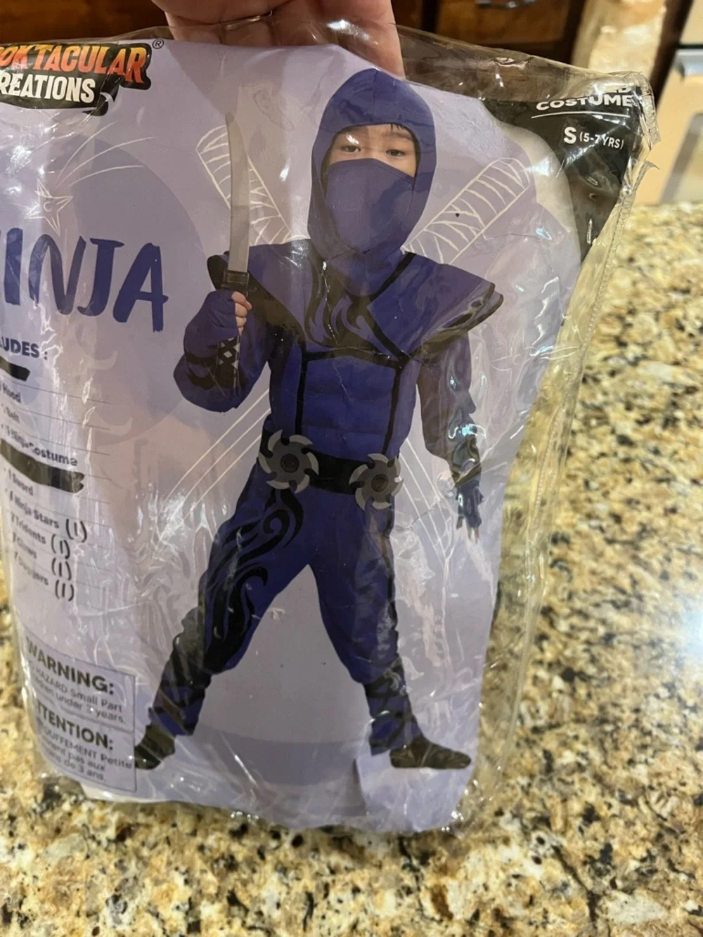 Spooktacular Creations Kids Blue Ninja Costume | Size Small (5-7)